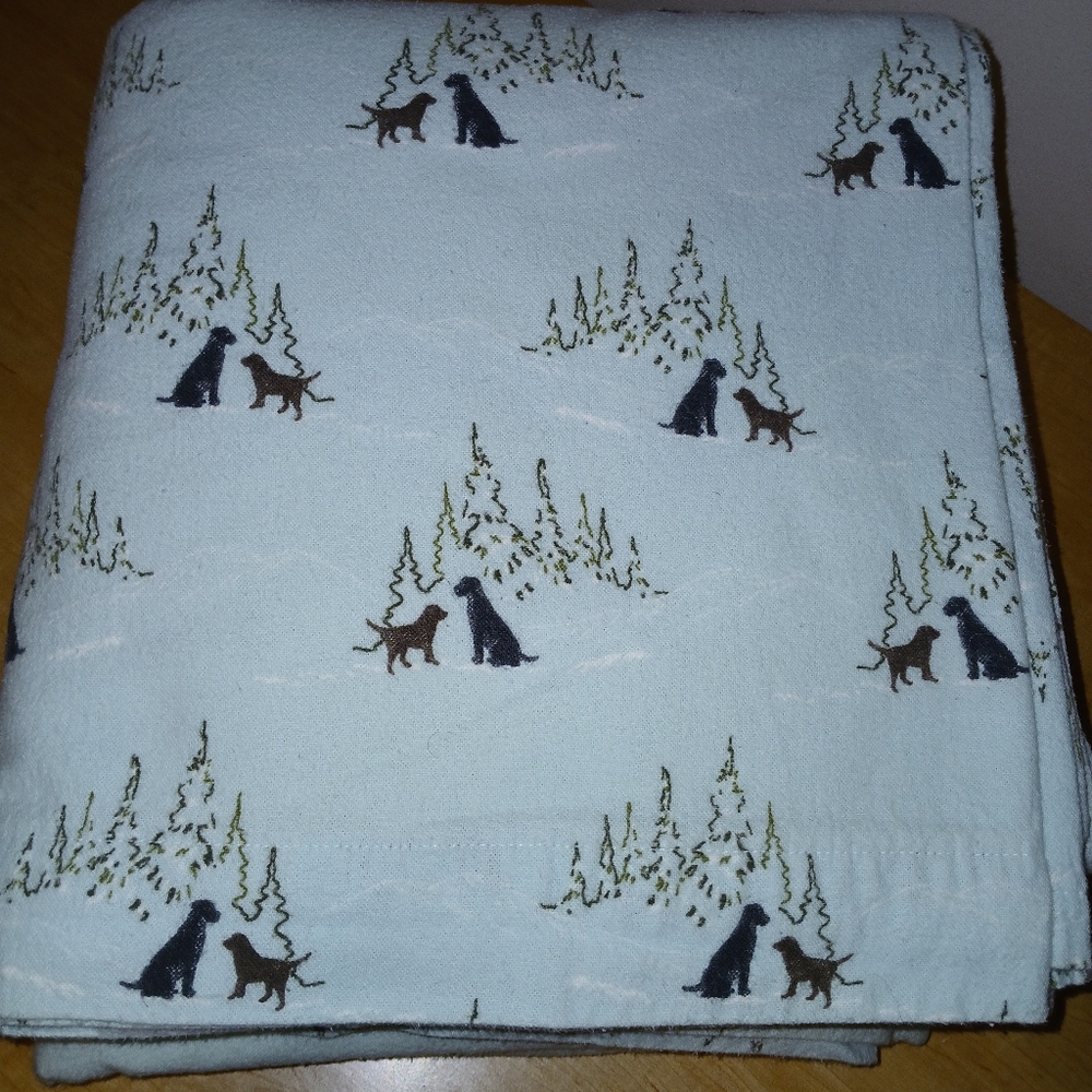 Eddie Bauer HOME King Size Flannel Sheet Set - 4 PC - 100% Cotton